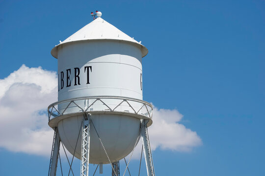 Retro water tower in city of Gilbert Arizona