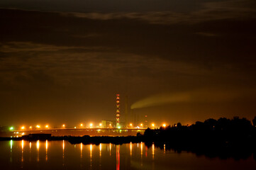 Fototapeta premium power plant at night