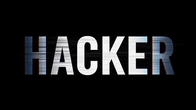 Futuristic Hacker Text Representing Cybersecurity and Digital Threat Awareness