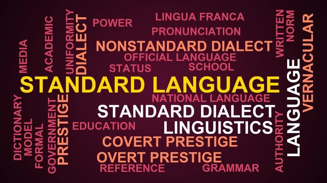 Standard Language Word Cloud