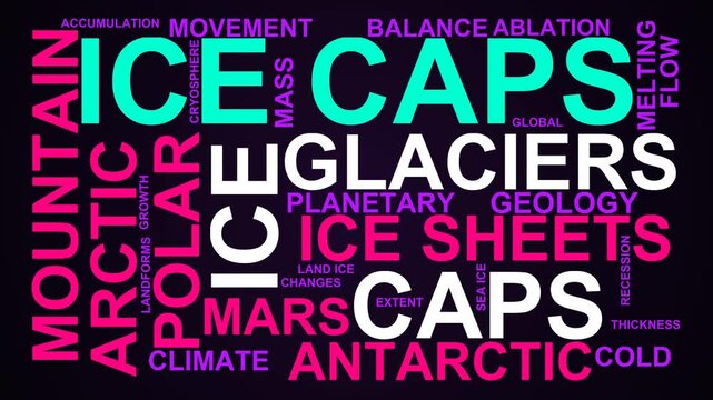 Ice Caps Word Cloud