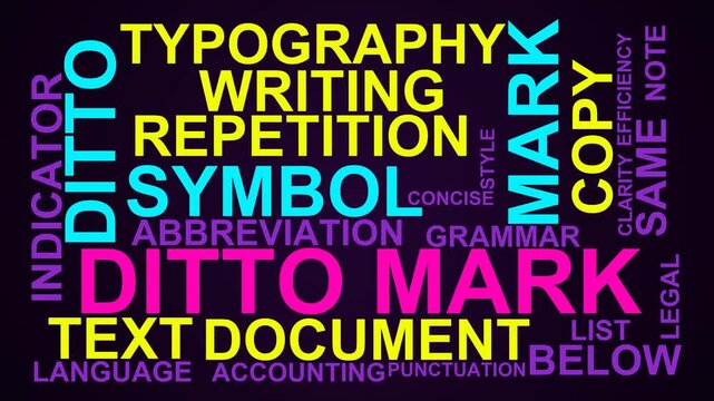 Ditto Mark Word Cloud
