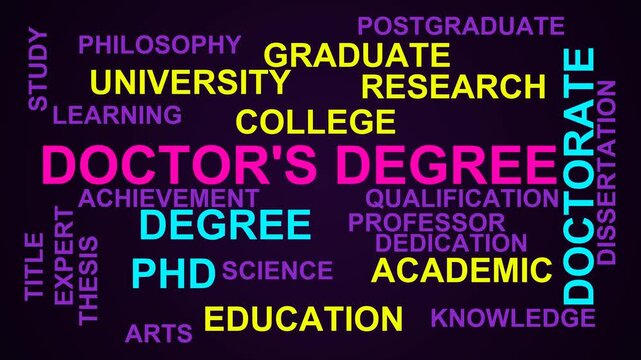 Doctor'S Degree Word Cloud