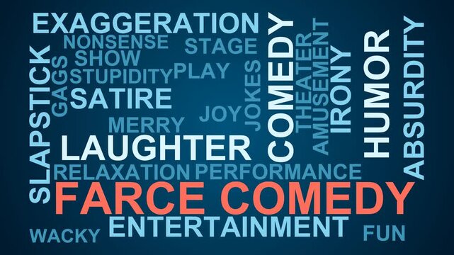 Farce Comedy Word Cloud