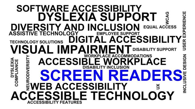 Screen Readers Word Cloud
