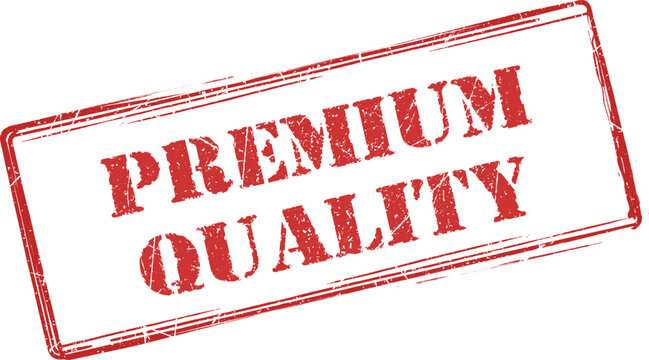 Premium quality stamp emphasizing high standards