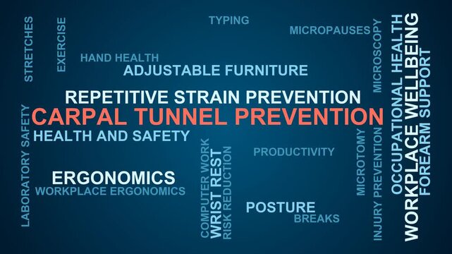 Carpal Tunnel Prevention Word Cloud