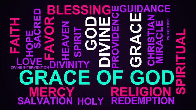 Grace Of God Word Cloud