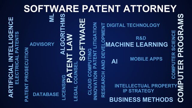 Software Patent Attorney Word Cloud