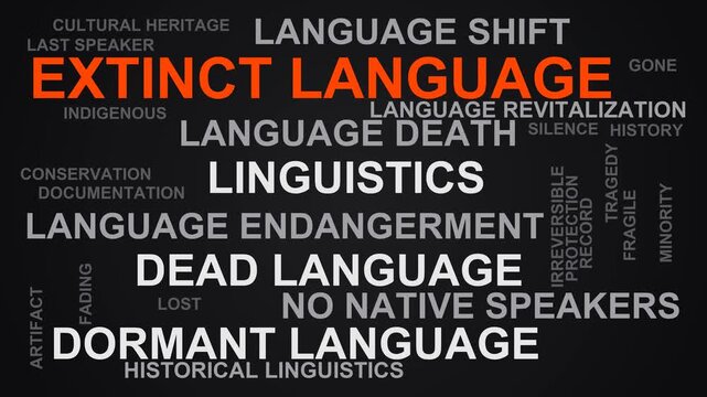 Extinct Language Word Cloud
