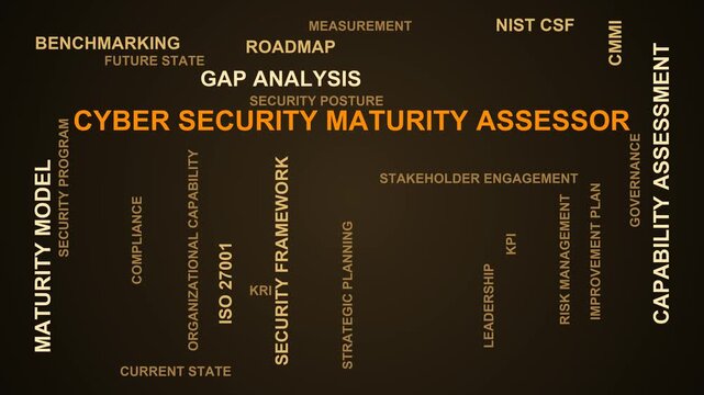 Cyber Security Maturity Assessor Word Cloud