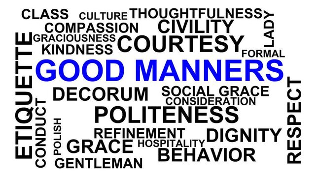 Good Manners Word Cloud