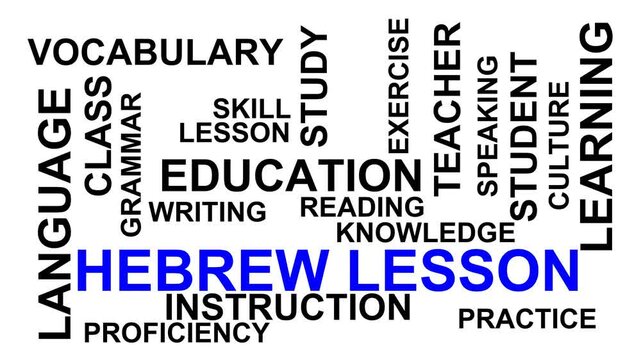 Hebrew Lesson Word Cloud