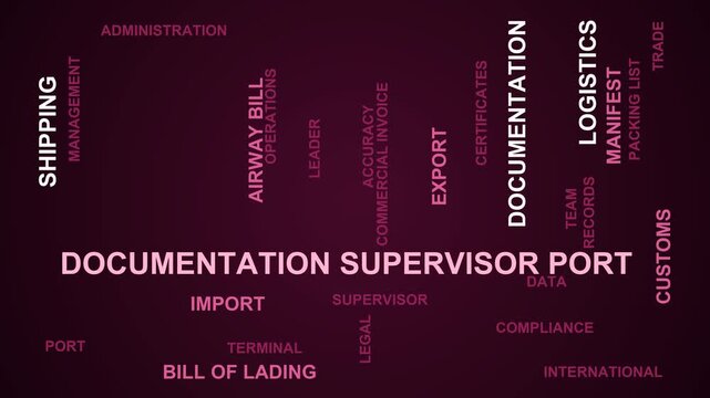 Documentation Supervisor Port Word Cloud