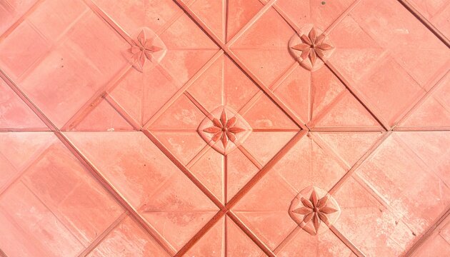 Terracotta Pattern Geometric Moroccan Star Tiles, Seamless Repeating Texture Background