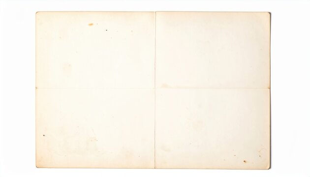 Vintage Folded Paper Texture - Aged Parchment Background with Spots