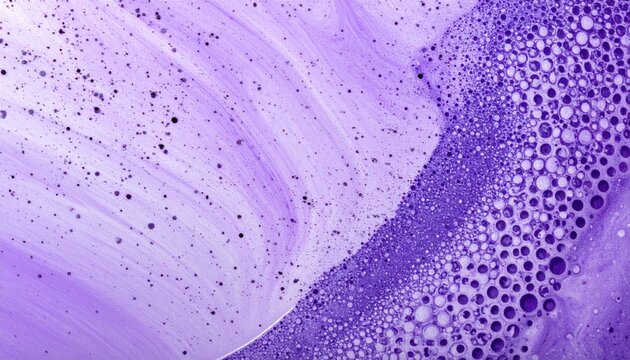 Abstract Purple Soap Bubbles and Swirls Macro Background
