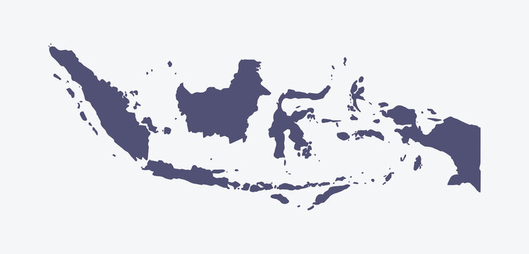 Indonesia Map Vector Set 01 - Archipelago Country Silhouette and Province Outline, Southeast Asia