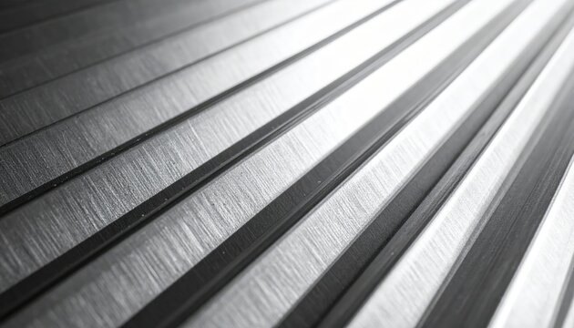 Abstract Brushed Metal Texture Background, Industrial Surface Pattern, Metallic Stripes