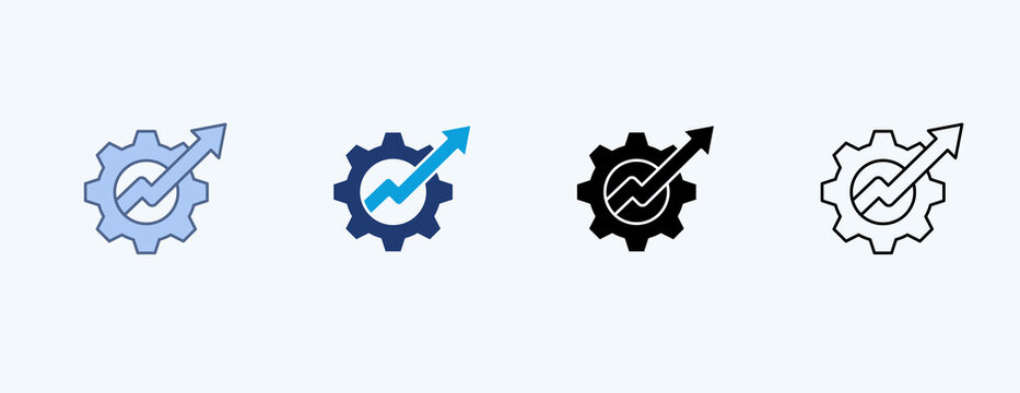 Productivity Multiple Icon Illustration Vector