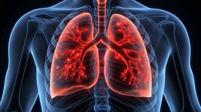 Pulmonary Bead Track Pattern Beneath HRCT Style Lung Layers for Medical Education