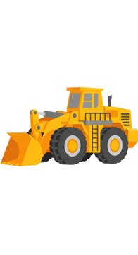 Yellow Front End Loader Heavy Machinery.