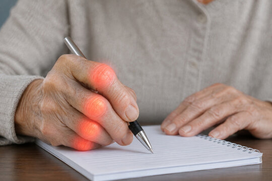 Senior Hand With Painful Finger Joints Caused by Arthritis