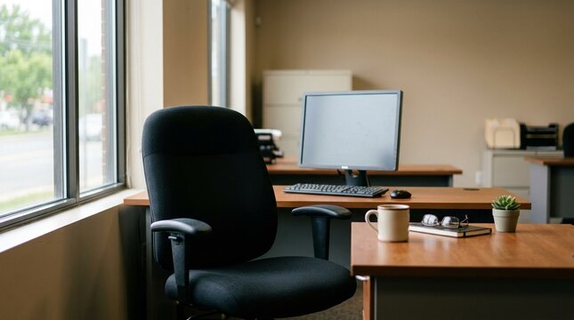 Empty Office Chair After Retirement Concept Going-home