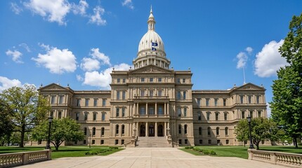 Naklejka premium Michigan State Capitol Building Exterior Architecture