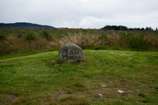 Clan Fraser Grave Marker at Culloden Battlefield in Scotland