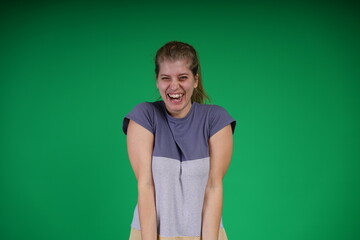 Fototapeta premium Huge Collection of Real people expressing a range of human emotions, including thinking, success, confusion, surprise, madness, happiness, joy