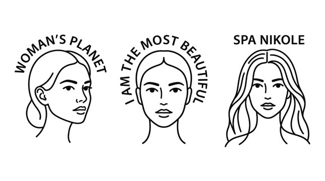 Woman face vector illustration beauty and self care concept
