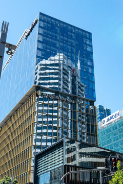 The PwC Tower at Commercial Bay rises above central Auckland, as New Zealand's tallest building stands as a symbol of the city's commercial ambitions amid a slowing high-rise construction boom