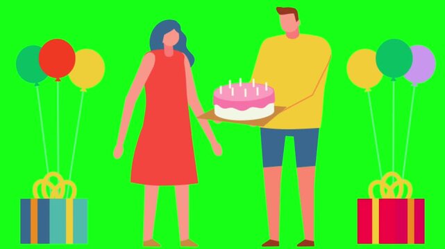 vector illustration of a happy birthday 