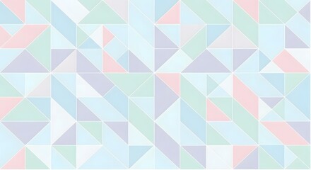 Obraz premium Abstract Geometric Pastel Triangle Pattern Background Design.