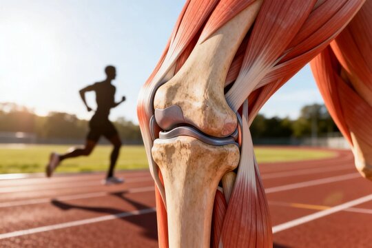 Anatomical Knee Joint Model on Running Track