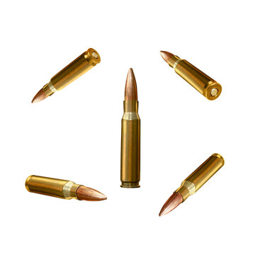 Rifle Ammunition Cartridges Set on Transparent Background png