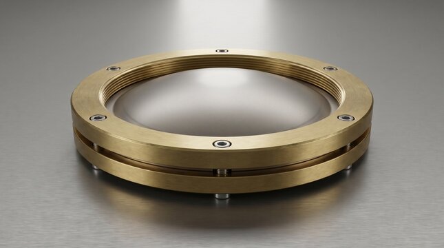 Brass Cryogenic Burst Disc Safety Assembly on Metal Track
