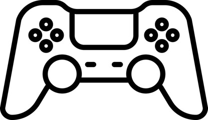 Game Controller outline style, standard gaming joystick controller for consoles, symbolizing interaction and play, ideal for gamer content and creative media. © RAVIAN