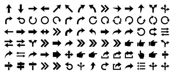 Obraz premium Collection of Black Arrow Icons and Symbols