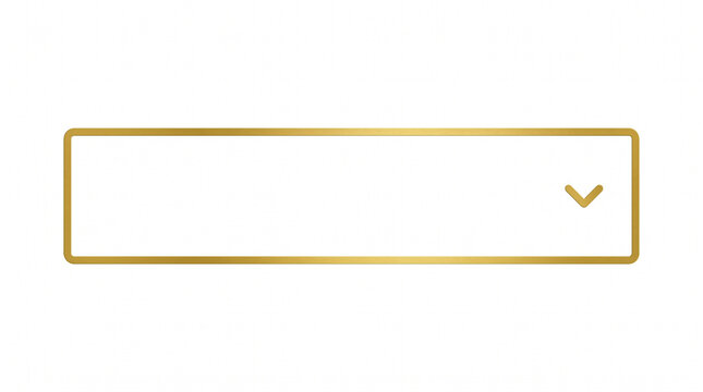 Golden dropdown button, web UI element, interface icon, website navigation