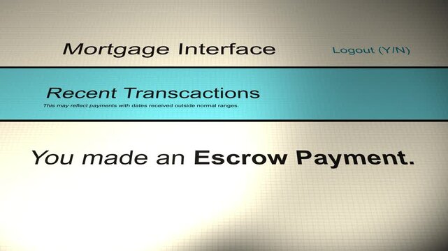 A Generic Escrow Payment in Mortgage Database.