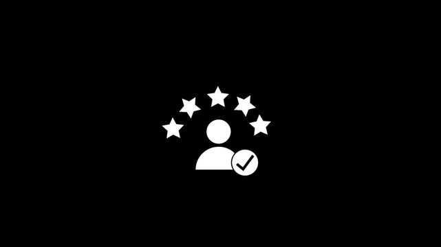 Five star rating and approval check mark above customer satisfaction, service excellence, trust, feedback.