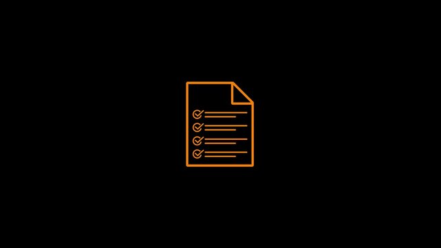 Check mark icon with text document icon. checklist and clipboard task documentation management with success, approved, right, tick mark icon.