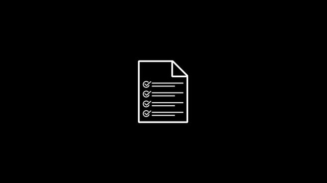 Check mark icon with text document icon. checklist and clipboard task documentation management with success, approved, right, tick mark icon.