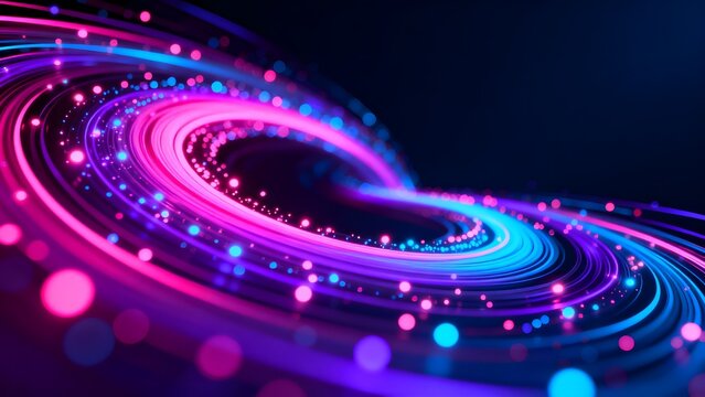 Colorful abstract spiral light pattern
