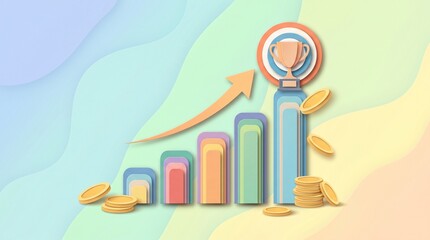 Naklejka premium Increasing Business Growth with Financial Success