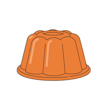Orange Jelly Mold Vector Illustration