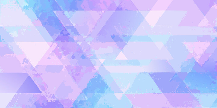 Overlapping triangular pattern with a watercolor and pastel color scheme