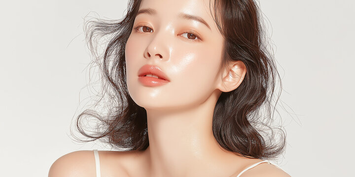 美容, 女性, スキンケア, 化粧品, ビューティー, 若い女性, 美肌, 日本人, アジア人, フェイシャル, メイク, 美容液, 保湿, クリーム, エイジングケア, 美容医療, エステ, 美容クリニック, 肌ケア, ナチュラルメイク, 透明感, ツヤ肌, モデル, 笑顔, ポートレート, クローズアップ, リラックス, 癒し, 健康的, 美白, コラーゲン, ヒアルロン酸, アンチエイジング